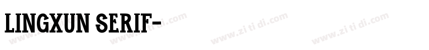 Lingxun serif字体转换